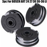 Set of 3 spools for Bosch grass trimmer Art 24 27 30 30-36 Li 18 M 1.65 mm. - Side View