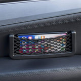 Car Phone Mesh Pocket, Use as Car Glasses Holder and Smartphone Holder or Organizer - Car Storage Net with Universal Mesh Design - New and Improved - Top-Down View