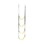 4-step foldable nylon boat rope ladder with stainless steel hooks