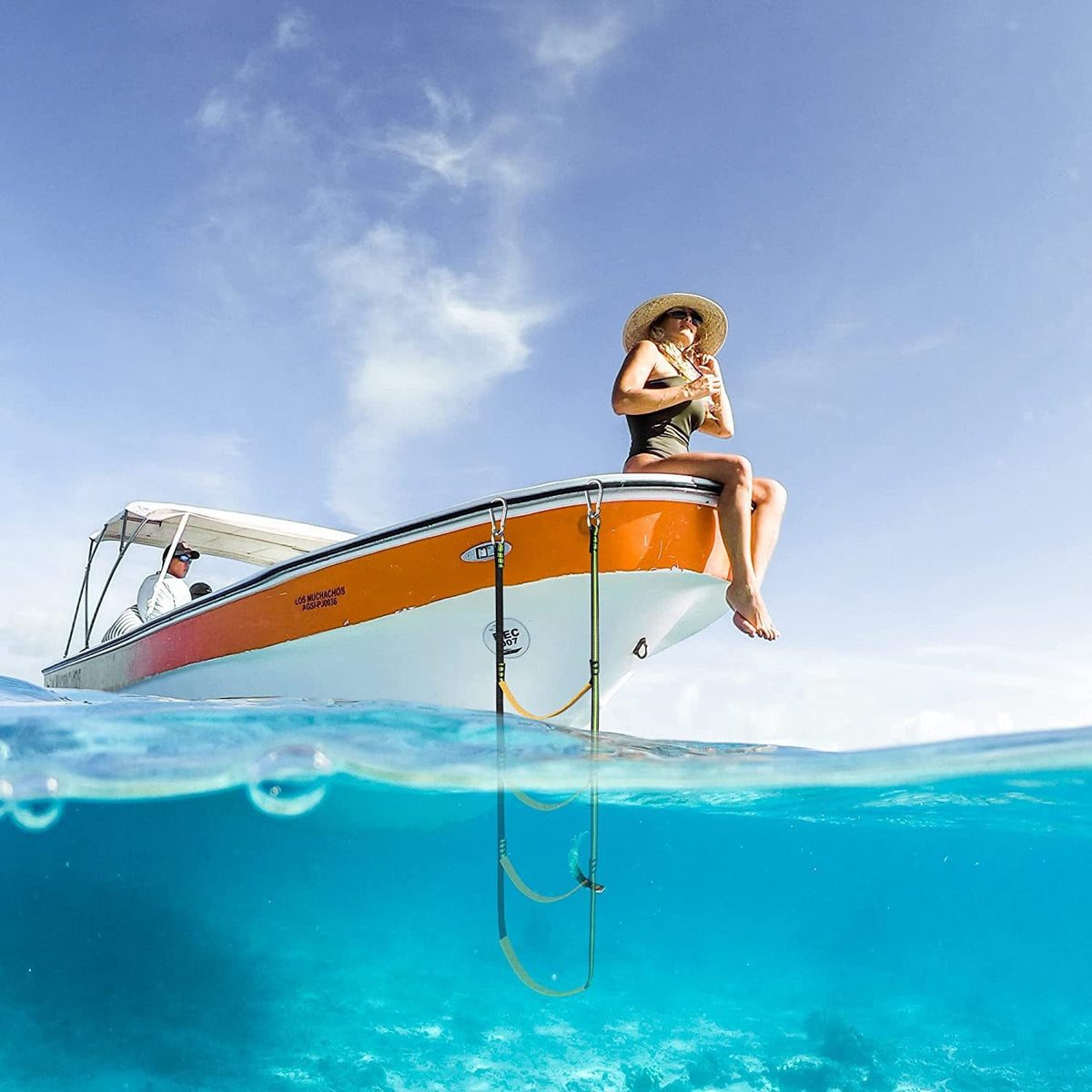 4-step rope ladder for boat, boat rope ladder extension, foldable auxiliary ladder for boat, swim ladder for sailboat, kayak - Perfet