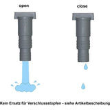 2-pack pool maintenance/shutoff valves with 32mm hose connection, pool shutoff valve, valve double split pool valve - Side View
