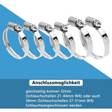 2-pack pool maintenance/shutoff valves with 32mm hose connection, pool shutoff valve, valve double split pool valve - Top-Down View