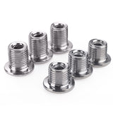 5-speed chainring mounting plate bolt nut chainring road bike parts black - Close-Up Angle