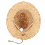 Straw Cowboy Hat Wide Brim Sun Hat Cowgirl Summer Panama