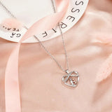 Grandma Grandchild Necklace with Card \"I Love You Forever\"