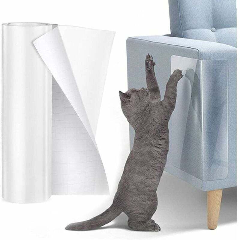 Cat Furniture Protector Against Scratching - 30cmx5m Transparent Sticker Self-Adhesive Roll Cat Scratching Guard Anti-Scratch Protection - for Furniture Door Wall