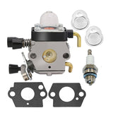Carburetor for Stihl FS38 FS45 FS46 FS55 FS55r FS55rc FS74 FS75 FS80 FS85 KM55 HL45 KM55r, Lawn Mower Carburetor with Gaskets, Primer Bulbs and Spark Plugs