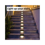 16-pack Waterproof LED Solar Lights for Stairs Fence Garden Patio and Walkway—Max - Top-Down View