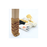 24 Cute Cat Foot Chair Socks Chair Leg Protectors Floor Protectors Anti-Scratch Anti-Sound 24 PCS (6 sets)
