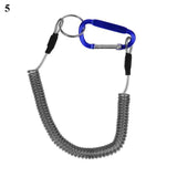 New Spiral Stretch Keychain Elastic Spring Rope Key Ring Metal Carabiner For Outdoor Anti-Lost Phone Spring Key Cord Lock Hook 5 1.2m