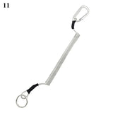 New Spiral Stretch Keychain Elastic Spring Rope Key Ring Metal Carabiner For Outdoor Anti-Lost Phone Spring Key Cord Lock Hook 5 1.2m