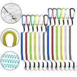 New Spiral Stretch Keychain Elastic Spring Rope Key Ring Metal Carabiner For Outdoor Anti-Lost Phone Spring Key Cord Lock Hook 5 1.2m
