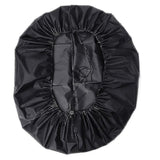 Waterproof Cover 112cm Outdoor Round Black Patio Fire Pit Cover - Top-Down View
