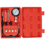 Compression Tester Kit for Vehicles, Compatible with Motorcycle, Car, Outboard, Chainsaw, Snowmobile, Gasoline Engine - 45-Degree Angle