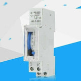 Programmable Timer, Mechanical Timer, 15 Minutes to 24 Hours Programmable Standard DIN Rail Mounted Timer Relay, SUL180A - Front View