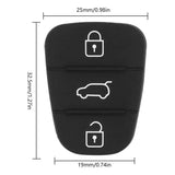 2pcs Silicone Key Case Compatible with Kia Sportage Cee'd Picanto Rio & Hyundai i10 i20 i30 ix20 ix35 - 3 Buttons Remote Control Cover