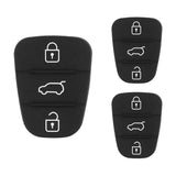 2pcs Silicone Key Case Compatible with Kia Sportage Cee'd Picanto Rio & Hyundai i10 i20 i30 ix20 ix35 - 3 Buttons Remote Control Cover - 45-Degree Angle