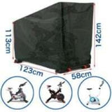Waterproof Exercise Bike Cover - 123 x 58 x 113/142 cm - Dustproof and Sunproof - for Outdoor Cycling - Front View