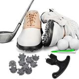 Golf Spikes Set Includes 30 Pcs Golf Studs Replacement Golf Studs Spanner Metal Thread Screw 6mm Dia Golf Spike too-xindaren - Top-Down View