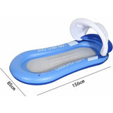 Air Mattress Inflatable Pool Water Hammock Water Toys Summer Pool Toys Blue 160 90cm, GUA.B/bon - Front View