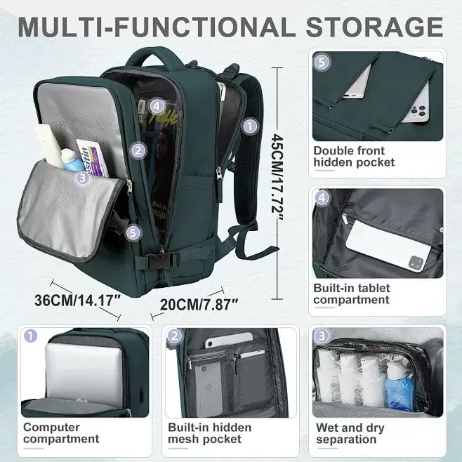 40x20x25 cm cabin bag backpack, ryanair cabin bag, cabin bag, travel backpack, laptop backpack for men and women-xindaren