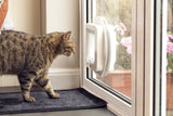 Cat Mate cat flap, white, comfortable for cats to get in and out - Front View