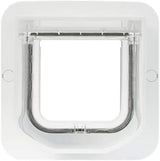 Cat Mate cat flap, white, comfortable for cats to get in and out - Side View