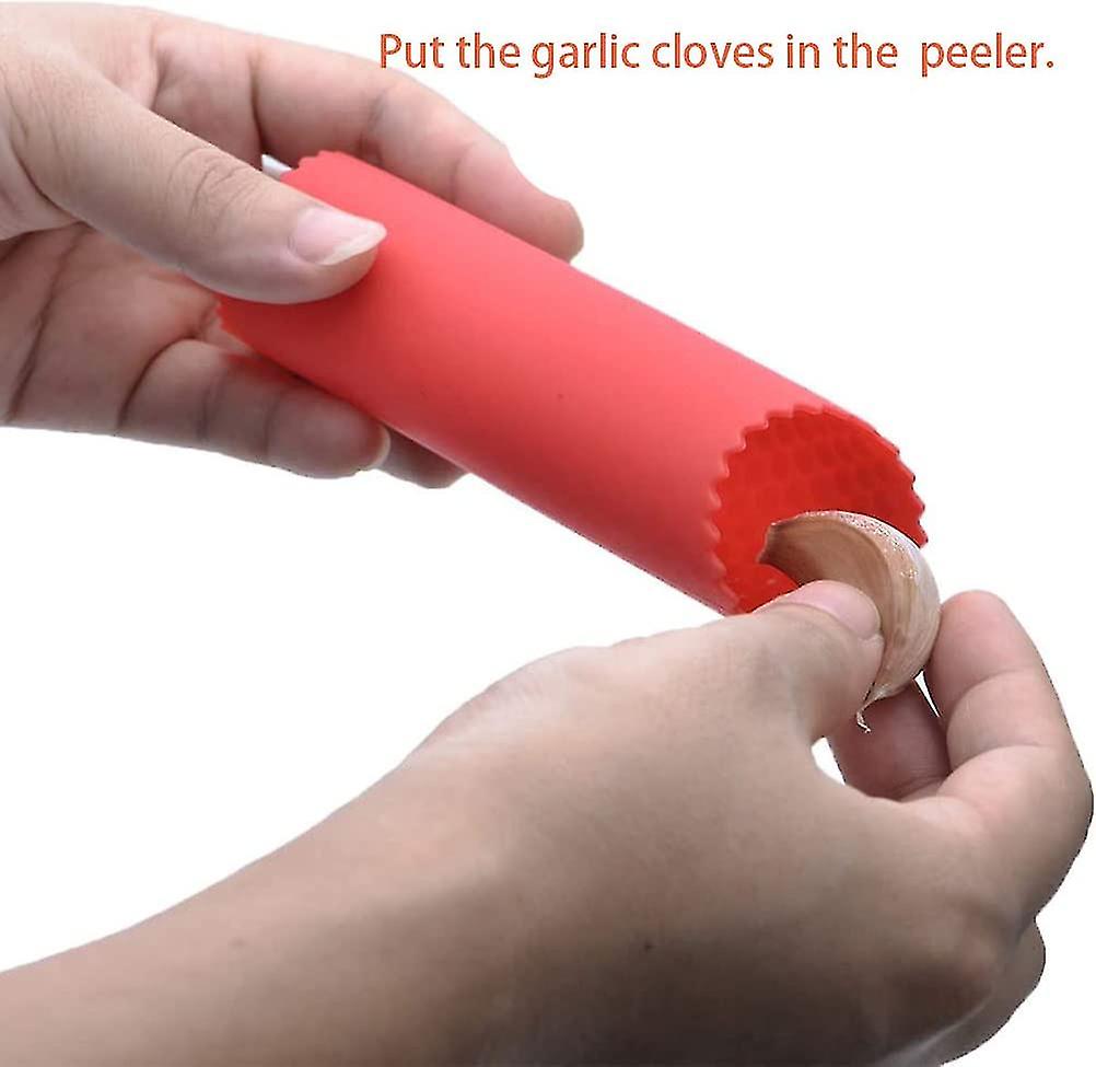 Garlic Peeler, 2 Pieces Garlic Roller Peeler Kitchen Gadgets Black