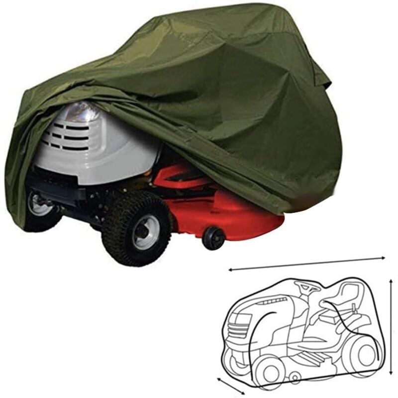 Universal Waterproof Lawn Mower Cover 210D Oxford Fabric - 183x112x109cm, Compatible with Most Riding Mowers and Tractors
