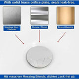 Universal Bathtub Stopper Ø70mm, Adjustable Height, Double Seal, Chrome Brass, Stainless, Compatible with Most Sinks & Bathtubs
