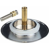 Universal Bathtub Stopper Ø70mm, Adjustable Height, Double Seal, Chrome Brass, Stainless, Compatible with Most Sinks & Bathtubs - Top-Down View