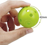 12-Pack Golf Practice Balls, Hollow Practice Balls with Airflow, 42mm Plastic Golf Balls, for Swing Training, Driving Range, Home Use - Front View