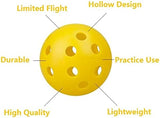 12-Pack Golf Practice Balls, Hollow Practice Balls with Airflow, 42mm Plastic Golf Balls, for Swing Training, Driving Range, Home Use - Side View