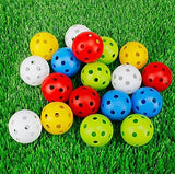 12-Pack Golf Practice Balls, Hollow Practice Balls with Airflow, 42mm Plastic Golf Balls, for Swing Training, Driving Range, Home Use - 45-Degree Angle