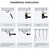 Stainless Steel Ceiling Mount, 500kg Capacity, 180° Rotation, Suspension