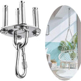 Stainless Steel Ceiling Mount, 500kg Capacity, 180° Rotation, Suspension - Top-Down View