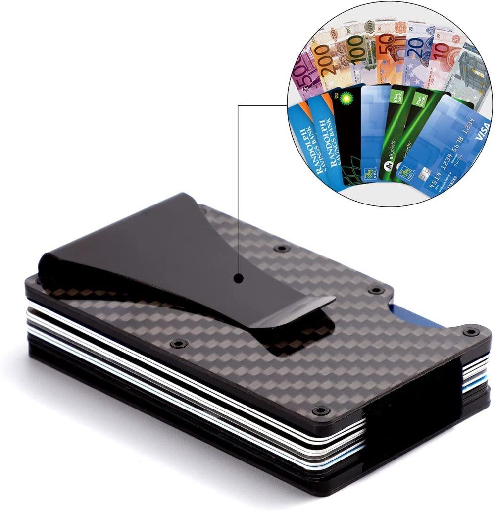 Best selling product!!! Carbon fiber RFID Card holder Black - Christmas gift One size