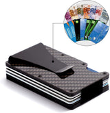Best selling product!!! Carbon fiber RFID Card holder Black - Christmas gift One size - 45-Degree Angle