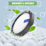 Replacement Filter for PrettyCare W200/W300/W400/P1/P2 Vacuum Cleaner, Washable. - 45-Degree Angle