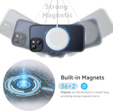 Compatible with iPhone 13 - MagSafe Case Shockproof Silicone Matte Blue - 45-Degree Angle