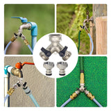 2-way Brass Hose Splitter with Quick Connect for 3/4\