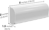 Wall-mounted toothbrush holder with 6 compartments and self-adhesive - Top-Down View