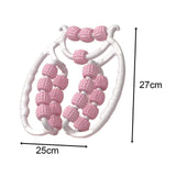 Massage Roller Relax Roller 20 Wheels Tubular Device Arm Leg Massage Circular Leg Clamps for Golfers Elbow Neck Leg Ankle Pink - 45-Degree Angle
