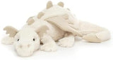 Snow Dragon Soft Toy, Huge 66 cm - Mythical Plush Toy - Classic Children's Gift white