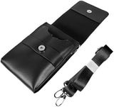 Leather Scissor Bag, Tool Bag, Leash Holder, Leather Scissors, Hairdressing Scissors Bag, Hair Stylist Scissors Case - Side View