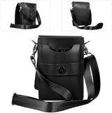 Leather Scissor Bag, Tool Bag, Leash Holder, Leather Scissors, Hairdressing Scissors Bag, Hair Stylist Scissors Case - Top-Down View