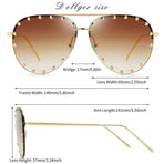Women's Sunglasses Classic Pilot Sunglasses Metal Frame Fashion Style Uv400 Protection, Gold Frame/Gray