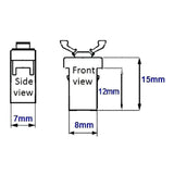 4pcs/set Replacement Car Sunglasses Holder Upper Console Latch for Most Trash Fk - Top-Down View