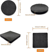60 pieces non-slip rubber pads, self-adhesive rubber furniture protectors, protective pads for wooden floors, tables, chairs, bed legs - 45-Degree Angle