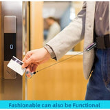 Keychain Retractable 3 ID Cards Yo-Yo, Retractable ID Card Holder Keychain Key Ring Key Tag Retractable for Keys, Card Holder ID Card Holder - Front View